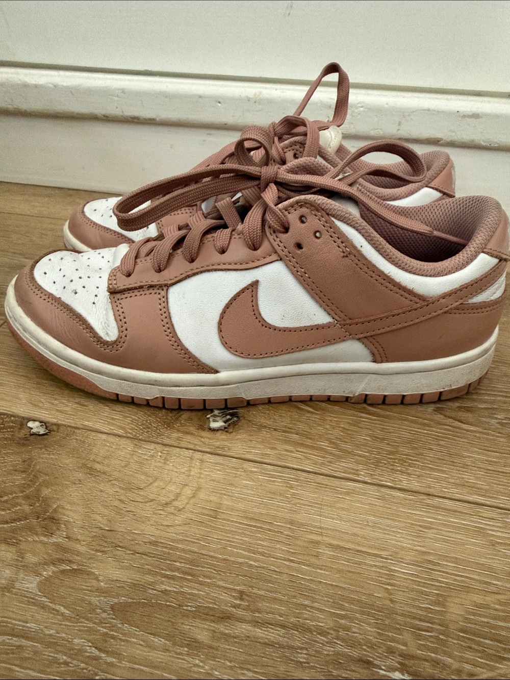 Nike Women’s Rose Pink Panda Dunks - Low-Top Sneakers - Picture 5 of 7